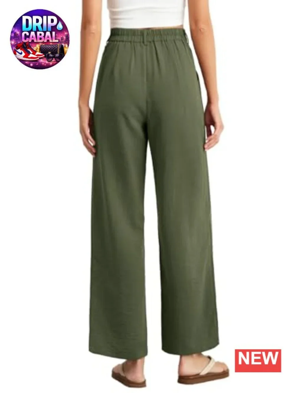 Women's High Waisted Wide Leg Palazzo Pants with Pockets - 70% Rayon 30%